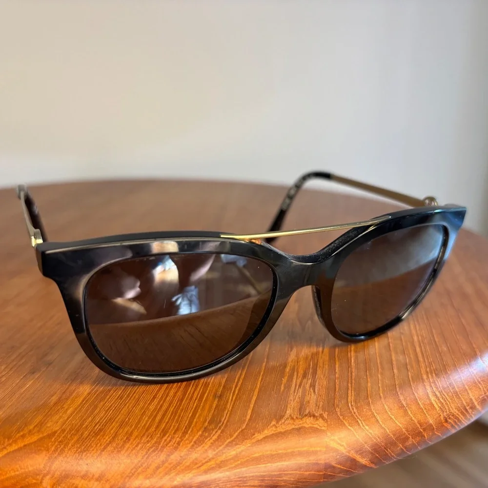 READ Tory Burch Women Sunglasses 53-19-140 TY7147 Classic Sunnies Round Black